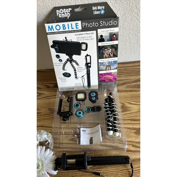 Unbranded Other - Bluetooth Mobile Photo Video Studio 7 Piece Kit M48A Selfie Stick Tripod